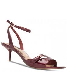 Sandały na obcasie Nine West bordo/burgund