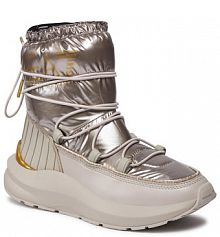 Botki EA7 Emporio Armani srebrne damskie
