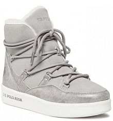 Śniegowce U.S. Polo Assn. srebrne damskie