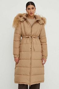 Kurtka puchowa Twinset  beżowa damska 232TT2241