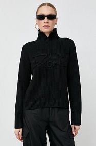 Golf Karl Lagerfeld  czarny damski 236W2014