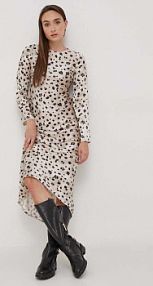 Sukienka maxi Sisley  beżowa 4V2XLV04R.79B