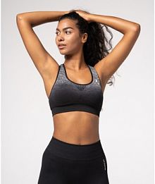 Biustonosz bezszwowy ombre czarno-szary xs  Carpatree