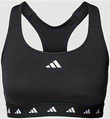 Biustonosz sportowy z nadrukiem z logo Adidas Training czarny EAN HN7273