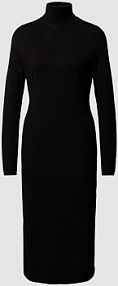Sukienka z dzianiny z wywijanym kołnierzem s.Oliver RED LABEL czarna EAN 2138237