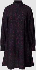 Sukienka mini z kwiatowym wzorem na całej powierzchni JAKE*S STUDIO WOMAN czarna EAN 74960700110