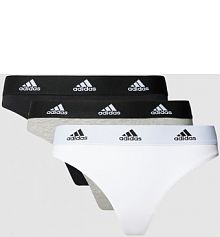 Stringi z elastycznym paskiem z logo w zestawie 3 szt. ADIDAS SPORTSWEAR białe EAN 4A3P79