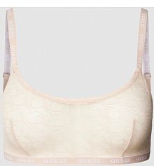 Biustonosz typu bralette ze wzorem z logo model EDYTHA Guess beżowy EAN O3BC16KBXA0