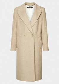 Płaszcz Marc Aurel beżowy damski Wełniany
