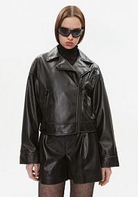 Kurtka skórzana DKNY czarna damska 