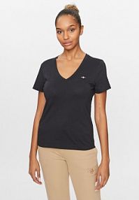 T-shirt Gant czarny damski 