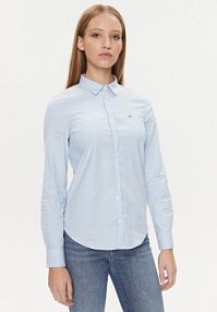 Koszula Gant niebieska jasna damska Slim Stretch Oxford 4300141 Błękitny Slim Fit