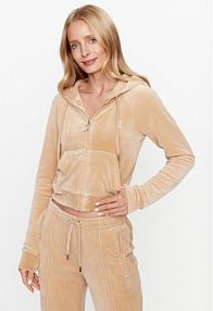 Bluza z kapturem Juicy Couture beżowa damska 