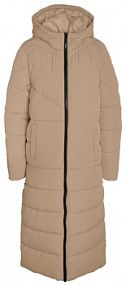 Kurtka puchowa Noisy May beżowa damska Płaszcz zimowy