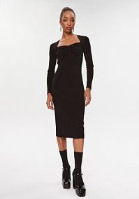 Sukienka dzianinowa KARL LAGERFELD czarna 