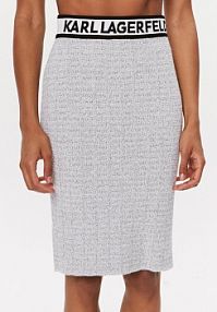 Spódnica ołówkowa KARL LAGERFELD biała 