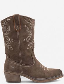 Kozaki mustang brązowe ciemny damskie 1478-503