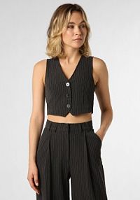 Kamizelka  Kobiety Sztuczne włókno szara w paski L EDITED damska