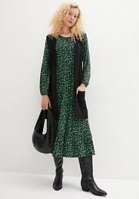 Sukienka z dżerseju, z lejącego materiału z domieszką wiskozy  Bonprix