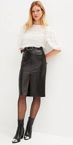 Spódnica ze sztucznej skóry  Bonprix