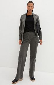 Spodnie sztruksowe z bawełny organicznej z domieszką stretchu  damskie Bonprix