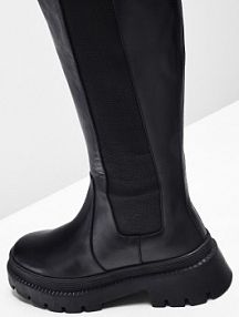 Kozaki skórzane  damskie Bonprix