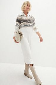 Sukienka dzianinowa w norweski wzór  Bonprix