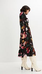 Sukienka midi z nadrukiem  Bonprix