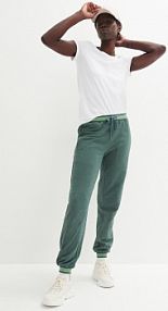 Spodnie dresowe z mieszanki bawełny, 2-pak  damskie Bonprix