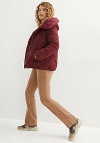 Kurtka pikowana z kapturem  damska Bonprix