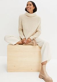 Sweter z golfem  damski Bonprix