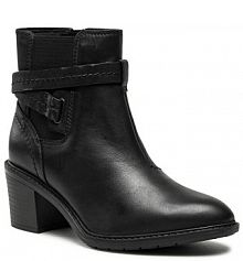Botki na obcasie Clarks czarne