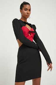 Sukienka mini Moschino Jeans  czarna 0429.8268