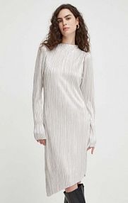 Sukienka midi Bruuns Bazaar  srebrna BBW3707