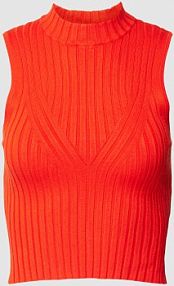 Top z imitacji dzianiny z mieszanki wiskozy model Lynara EDITED pomarańczowy damski EAN EDT7310001