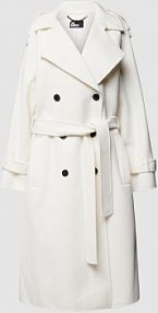 Płaszcz z mieszanki żywej wełny z wiązanym paskiem THE KOOPLES damski EAN FMAN27011K