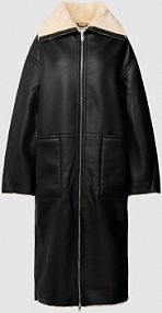 Płaszcz z dwustronnym zamkiem błyskawicznym model Chelsea EDITED czarny damski EAN EDT7720001