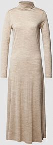 Długa sukienka z wywijanym kołnierzem Polo Ralph Lauren beżowa EAN 211916145