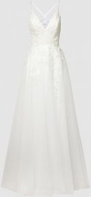 Suknia ślubna z dekoltem w kształcie serca luxuar biała EAN 7646-P