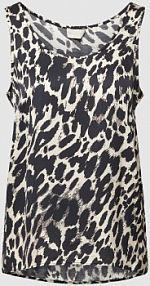 Top bluzkowy z wiskozy z wzorem na całej powierzchni milano italy czarny damski EAN 34-6188-7048