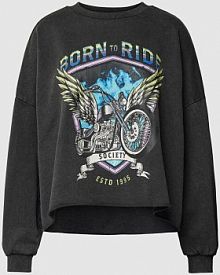 Bluza o kroju oversized z nadrukiem z motywem model LUCINDA Only czarna damska EAN 15304378