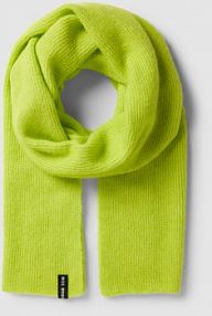 Szal z mieszanki wełny z detalem z logo model THORA MOS MOSH żółty damski EAN 153970