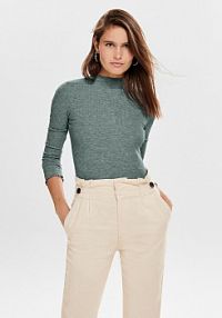 Bluzka ONLY zielona damska Emma 15180040  Slim Fit