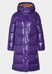 Kurtka puchowa Invicta fioletowa damska Płaszcz zimowy
