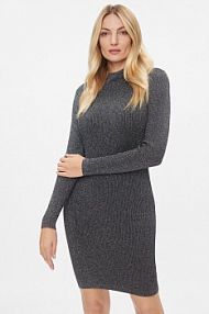 Sukienka dzianinowa MICHAEL Michael Kors srebrna MH381ZMAFB  Slim Fit