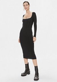 Sukienka dzianinowa PINKO czarna 