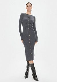 Sukienka dzianinowa PINKO szara 