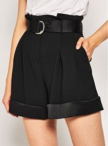 Szorty KARL LAGERFELD czarne damskie Materiałowe