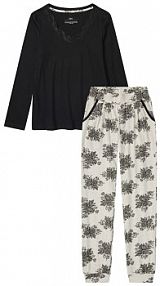 Piżama z subtelną koronką  damska Bonprix