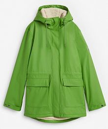 Kurtka przeciwdeszczowa z nieprzemakalnego materiału, na podszewce z polaru baranka  damska Bonprix